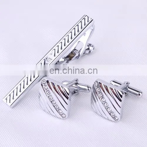 Factory direct sale funny cufflink tie clips mosaic diamond