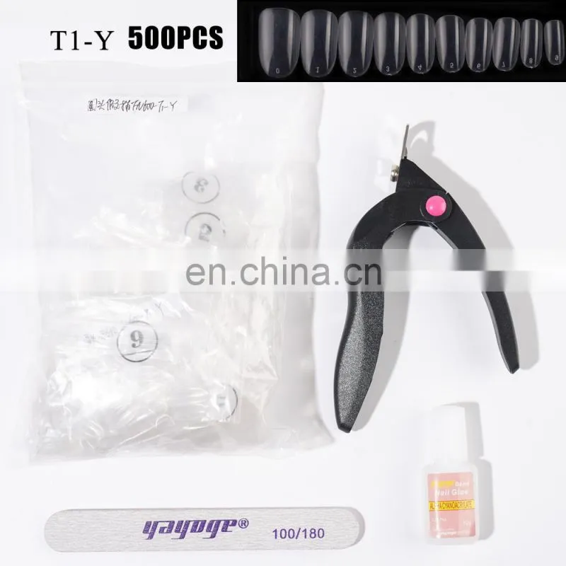 Nail Art Accessary Press On Children Nail Tips Half Cover Kit