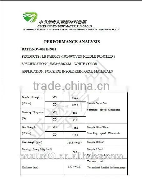 Rpet Nonwoven needlepunched fabrics