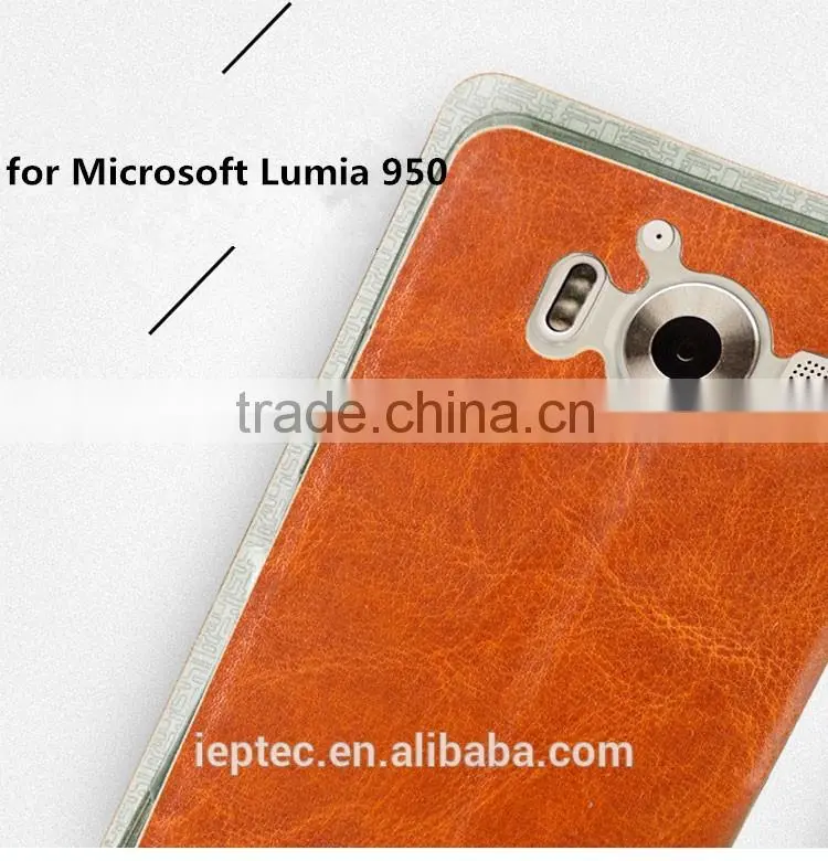 MOFi Retro PU Leather Mobile Phone Flip Cover Cases for Microsoft Lumia 950, Microsoft McLaren ,TalkMan, RM-1106