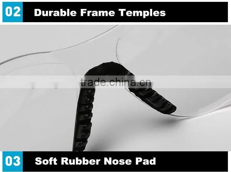 Factory wholesale clear PC lens goggle dustproof eye safety protection glasses