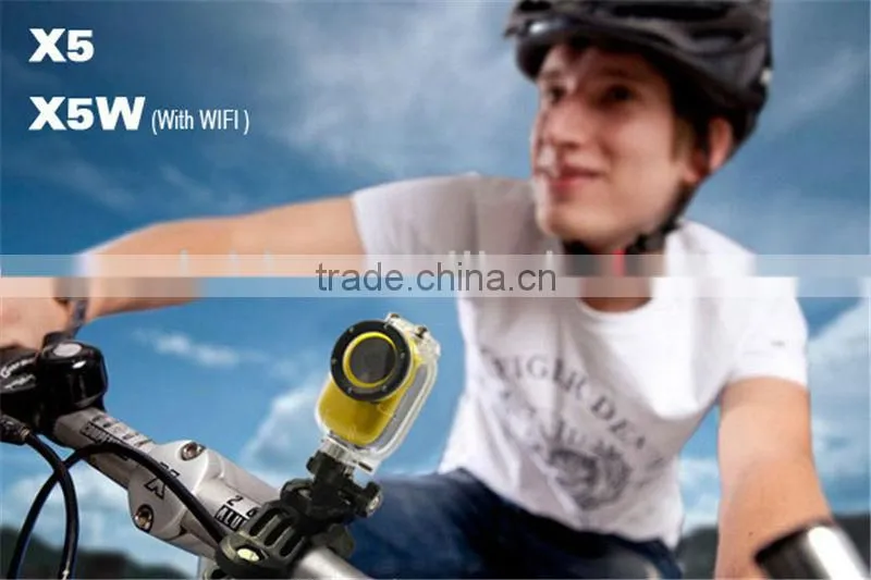H.264 MOV Outdoor Waterproof 1080P HD WiFi Sport Action Camera With Data Sharing By HDMI and WiFi Connection