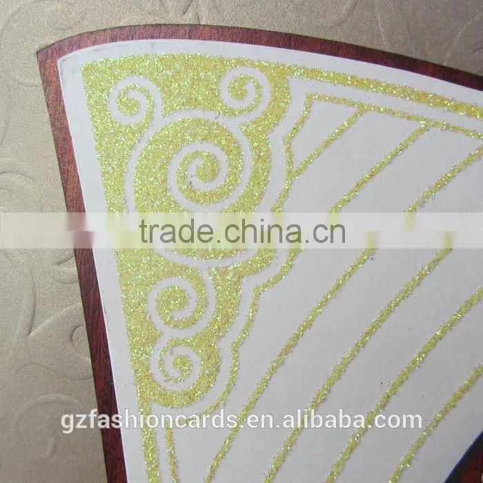 2016 Hot Sale Customized Love Design Wood Wedding Invitation Card with Ribboon