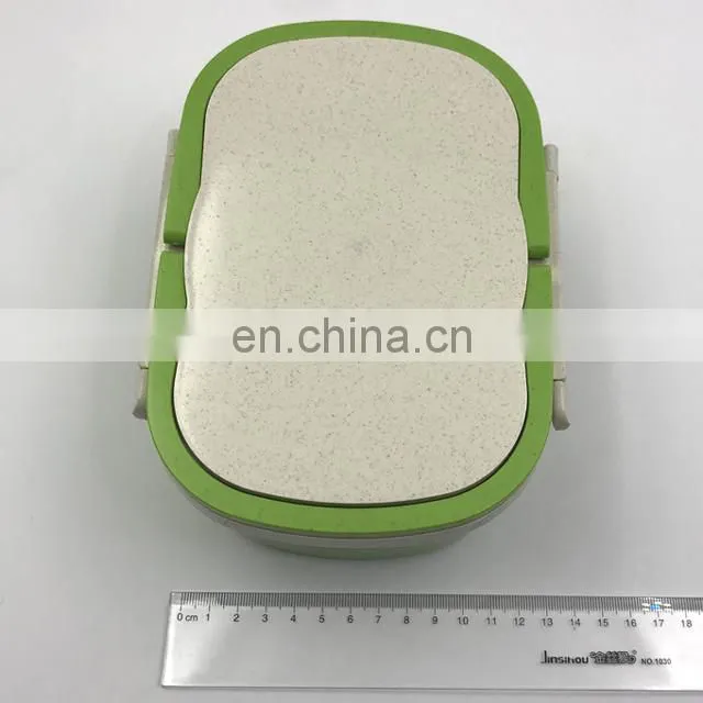 Promotional Wholesale Bamboo Straw Fiber Wheat Warm Stack Customize Lunch Bento Box