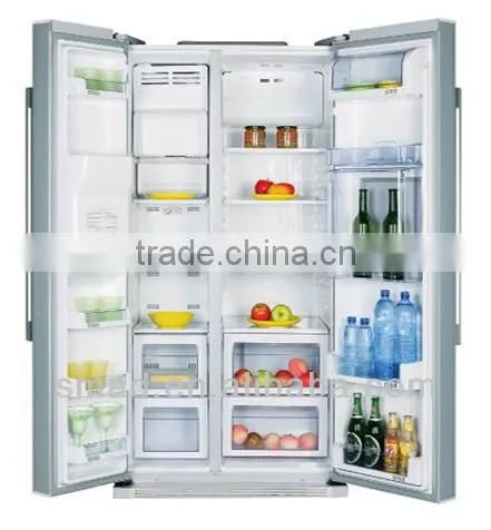 Defrost side by side refrigerator with home minibar