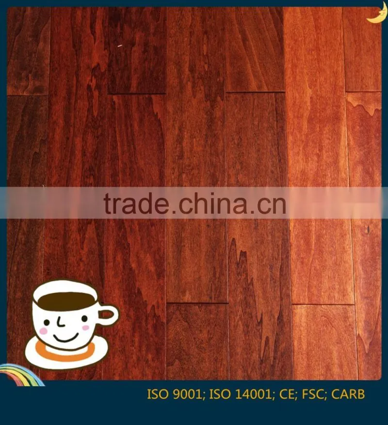 Hot Sale Handscraped Poplar Multilayer Engineered wood Flooring Different Color