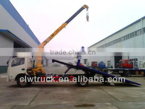 Dongfeng DLK 4400mm flatbed wrecker towing truck