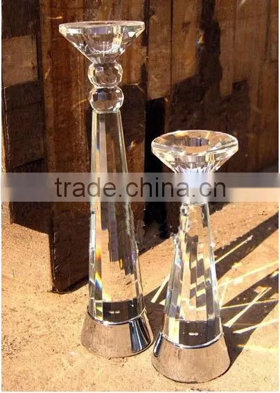 cone-shaped crystal candlestick