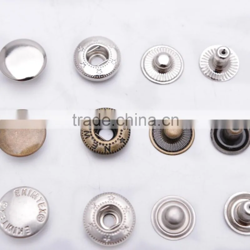 New Product Clothing Metal Button Prong Ring Snap Fastener