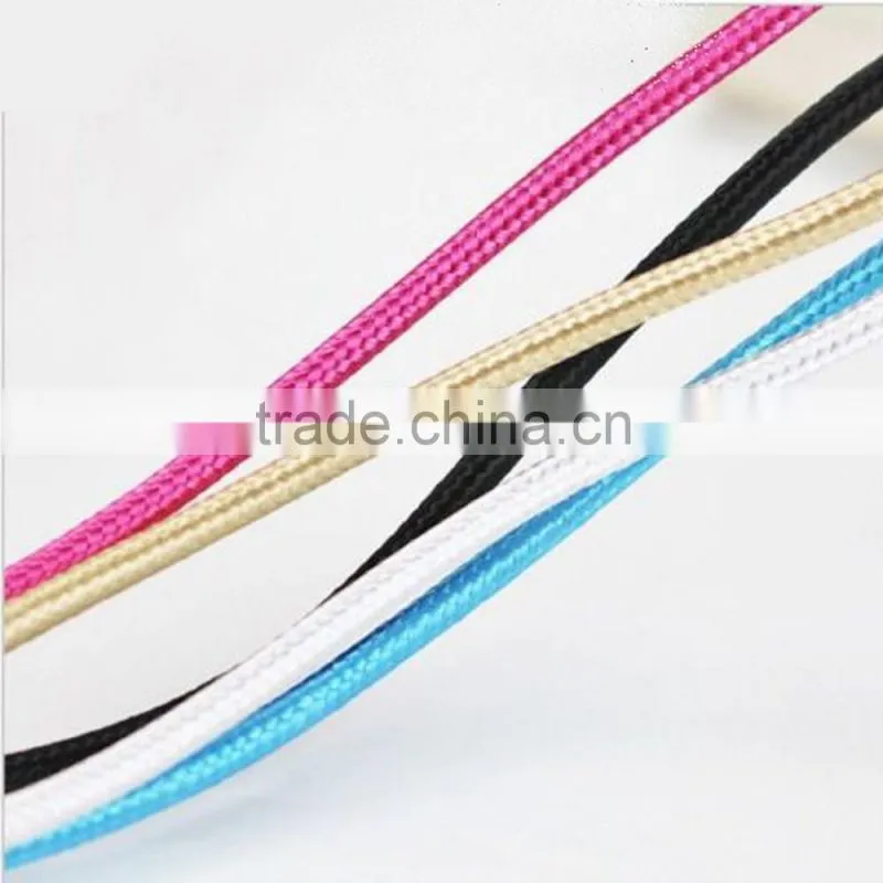 2016 New Hot Sale Braided 1M Usb Date Cable 2 In 1 Usb Cable