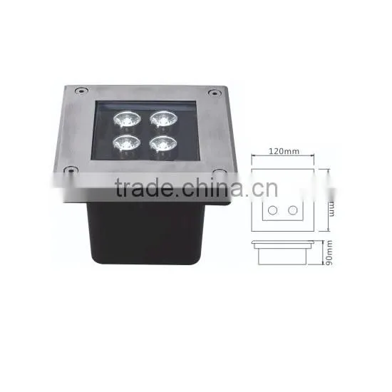 Stainless Steel 24 Volt IP67 Square led underground light 9w,CE RoHS