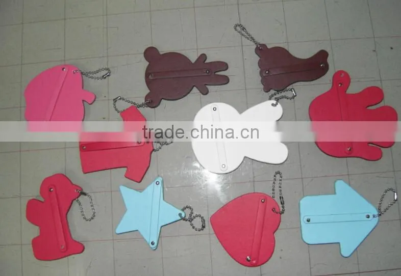 Factory Offer PU Leather Child Shape Tag can be Decorated with DIY Slide Letters