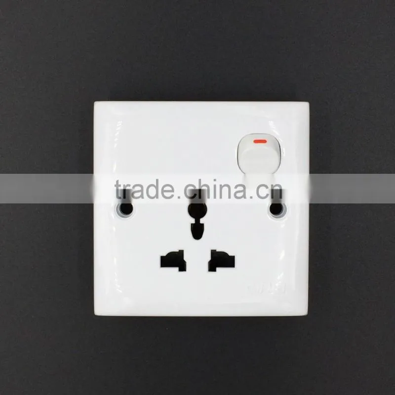 Antique multiple standard grounding socket and switch