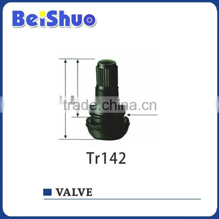 snap in tubeless tire valve for high pressure application