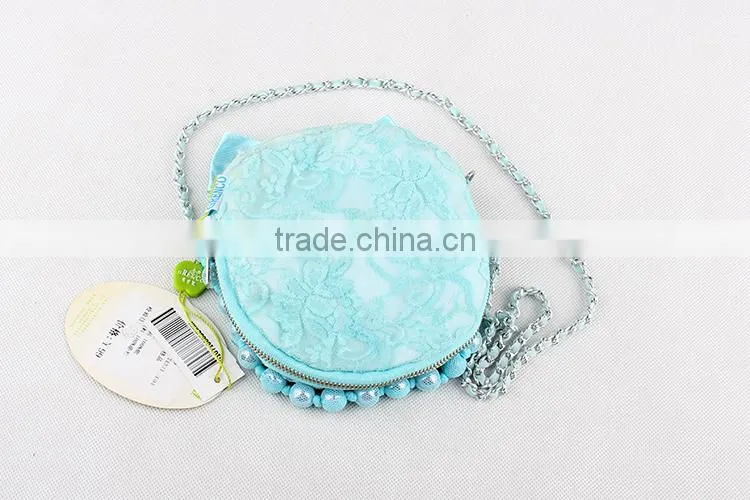 2015 Fast Shipment Sling bag baby girls coin purse girl lace pearls princess handbag
