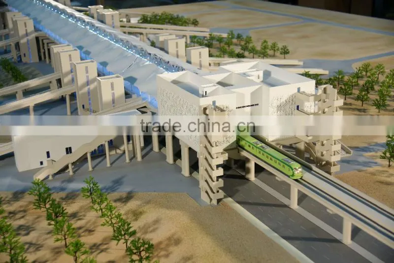 public building model,high-quality train statioan scale model