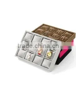 12 Grid Slots Black color Jewelry Organizer Watches Display Storage Box Case Gift Boxes Bracelet Display Shelf