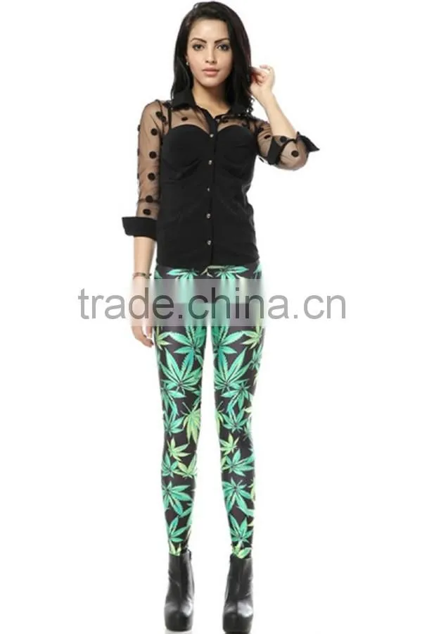 95% Polyester 5% spandex wholesale custom printed leggings for sale