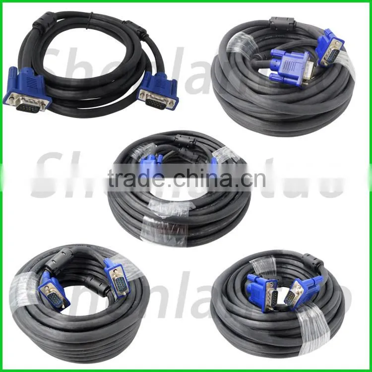 Shenlantuo Factory outlet 3+6 VGA Cable Male to Male 15pin high quality 20m vga cable for projector computer laptop monitor LCD