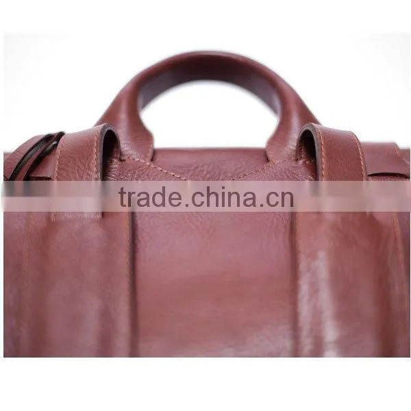 Large capacity cow leather backpack bag laptop backpack