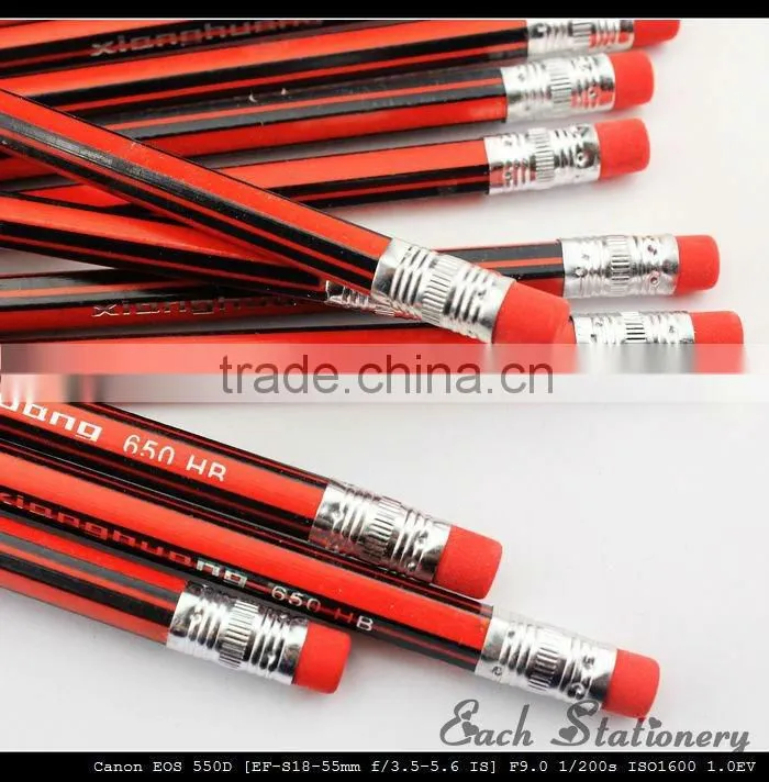 HB soft PVC soft colored fancy pencil with rubber top