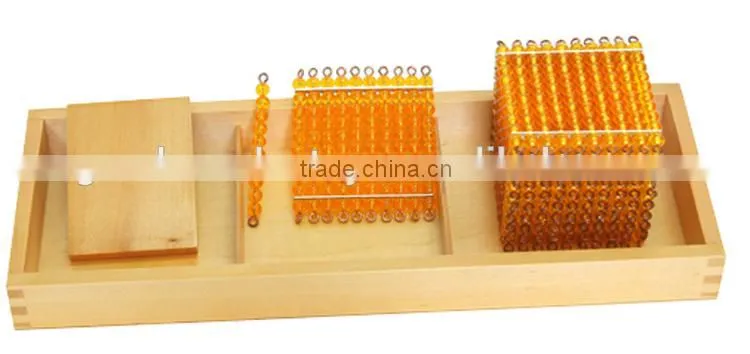 Handmade Montessori Wooden Toys Introduction to Decimal Quantity with Trays