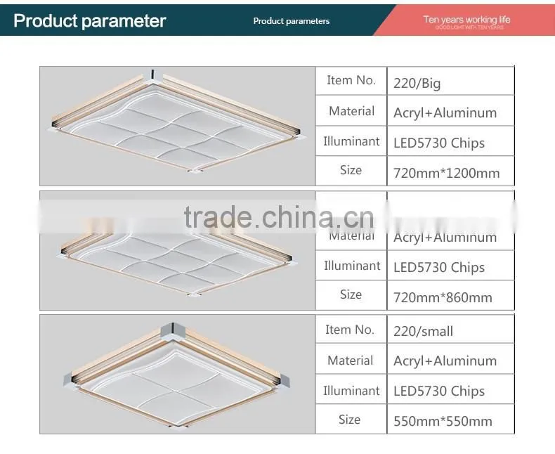 2015 hot sell decorative acrylic ceiling light made in china led ceiling spot light covers