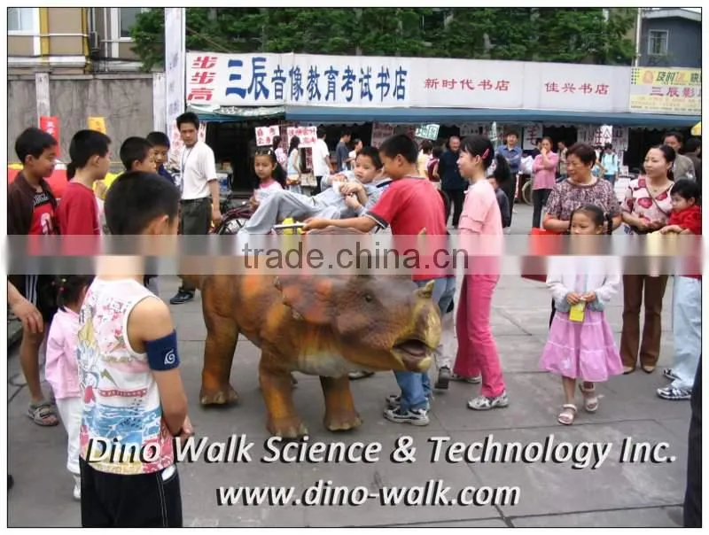 Amusement park outdoor mini dinosaur ride