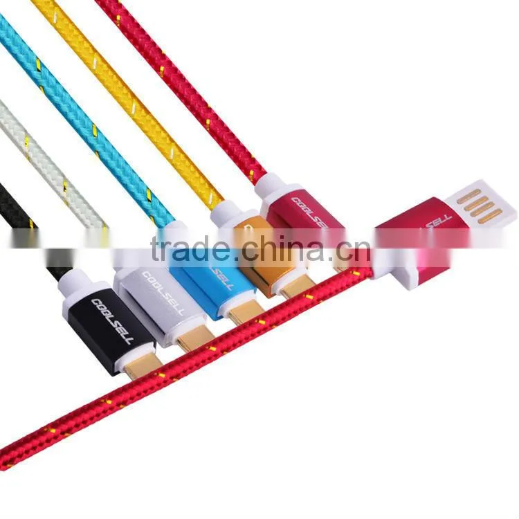 3ft Strong Durable 100% factory test Fabric Nylon Braided USB Charger Cable