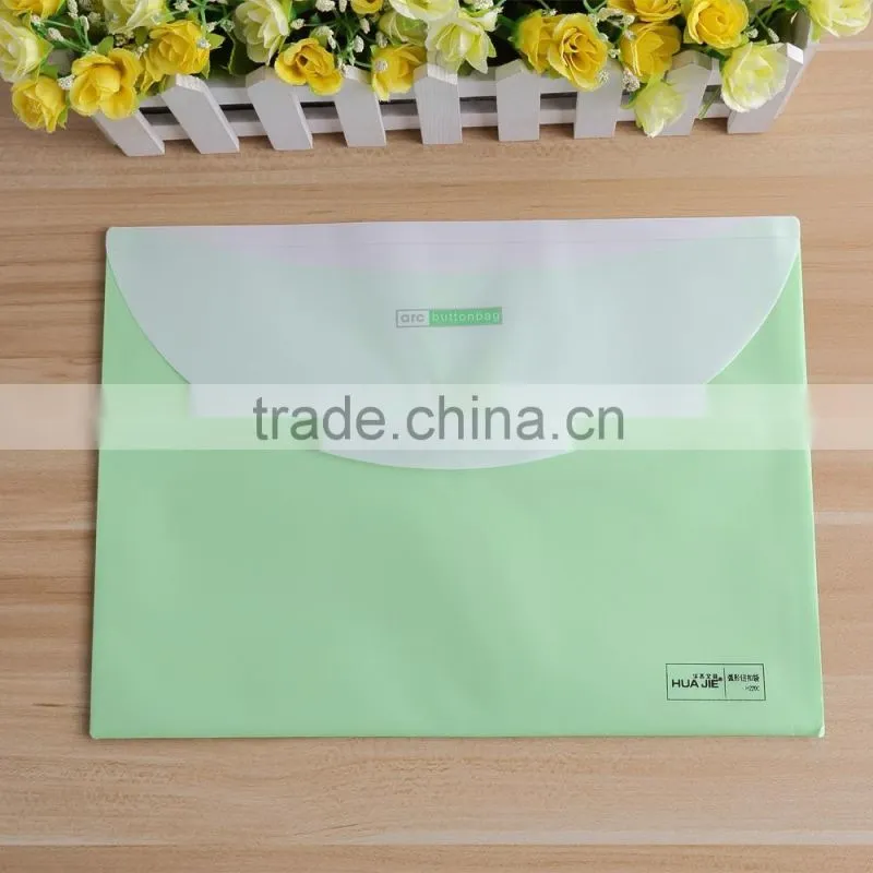 My clear bag customized A4/FC PP plastic vivid file bag document bag