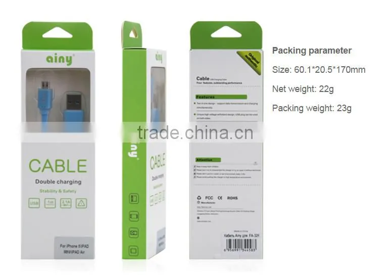 2015 new products china wholesale colorful micro braided usb cable for android mobile phone parts