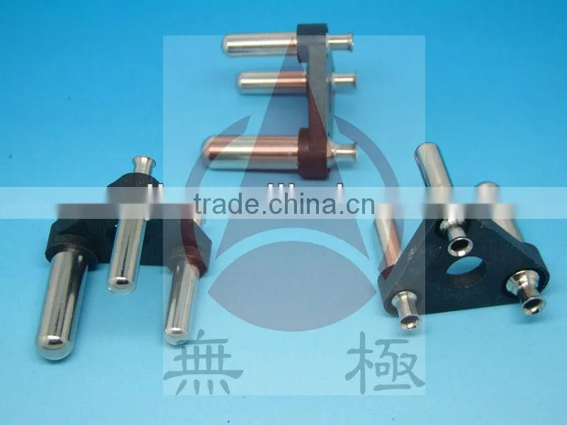 2013 Nickel Plated Small South Africa AC Plug Insert withstand 5~6A & 250V brass ac power cord 3pin plug insert pin free sample
