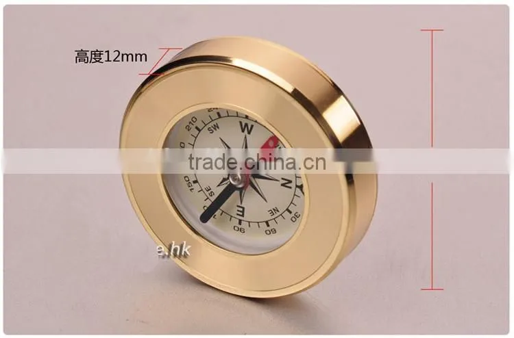 outdoor camping electroplated lensatic compass with night light