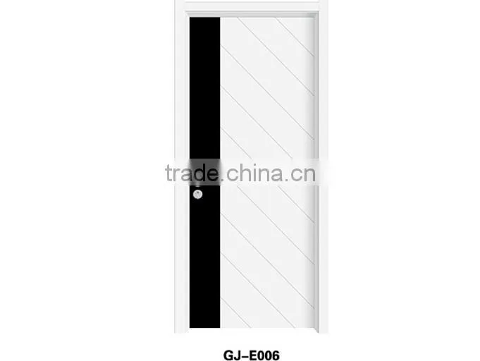 Black and White Color PVC Wooden Interior Door