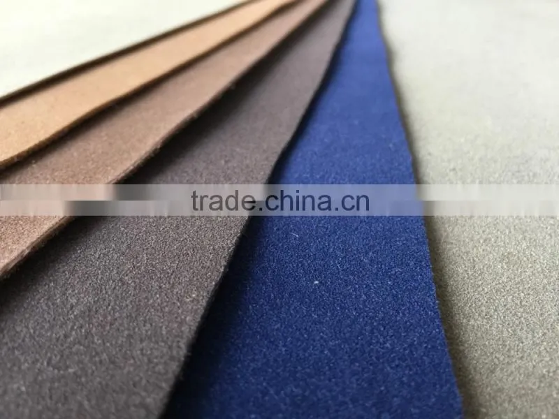 PU double face flock leather use for boots making