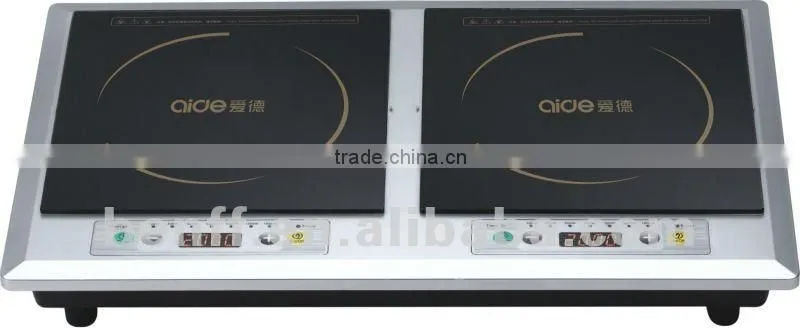 cheaper! timer, power setting button control plastic housing two plate induction cooker