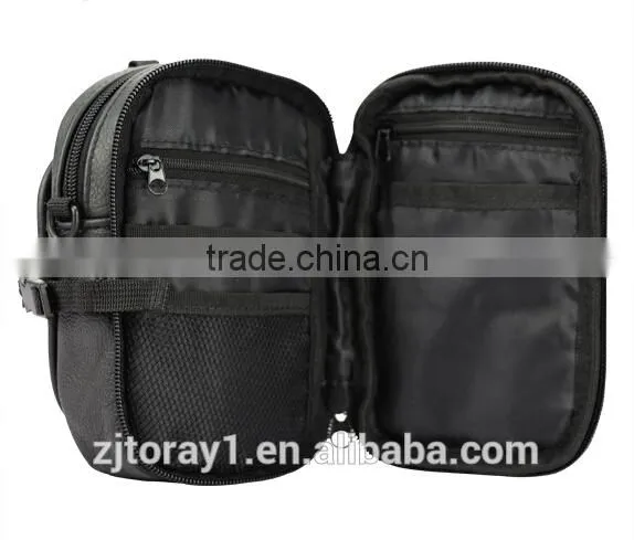 Stylish Mens PU Leather Men Shoulder Waist Cosmetic Bag Case