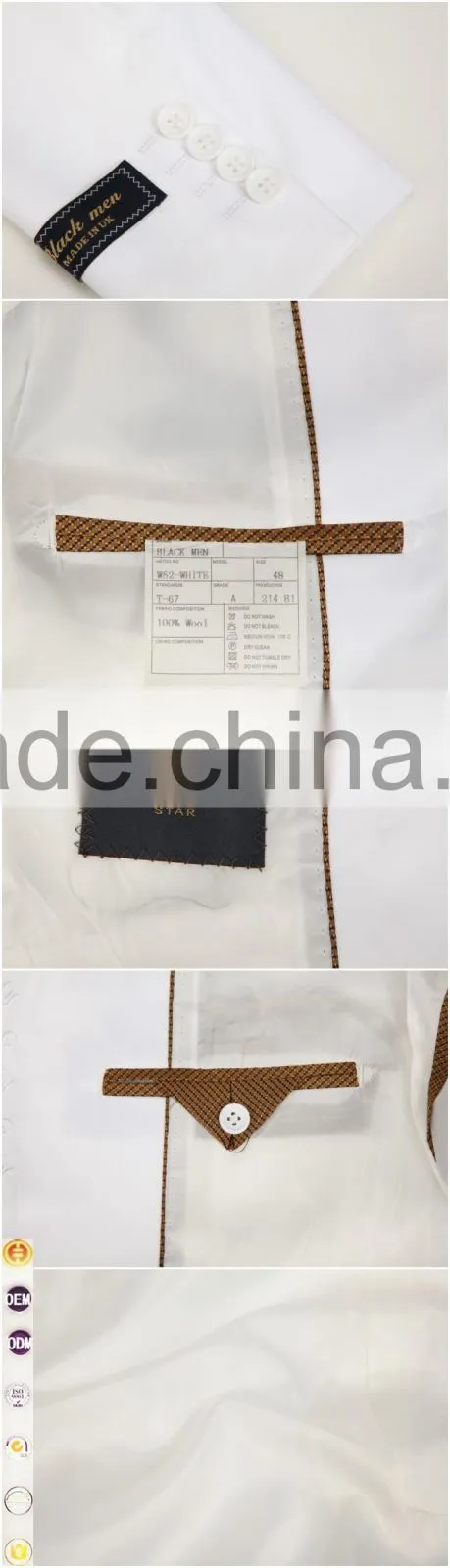 2016 new product Fashion italian style wholesale alibaba oem manufacturer formal dress gem embroidery men wedding suits pictures