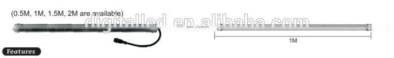dj music control dmx led light tubes dc24v 64leds/m