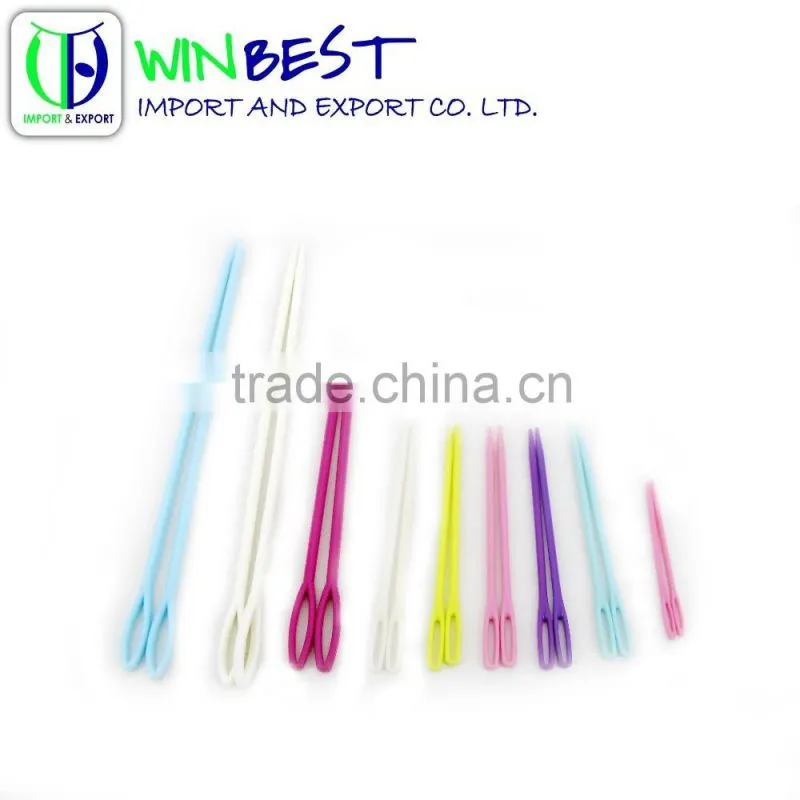 High Quality Cheap Colorful Plastic Sewing Needles For Adults And Children
