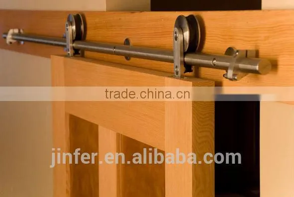 Stainless Steel modern wood sliding barn door classic bar track SD0213500