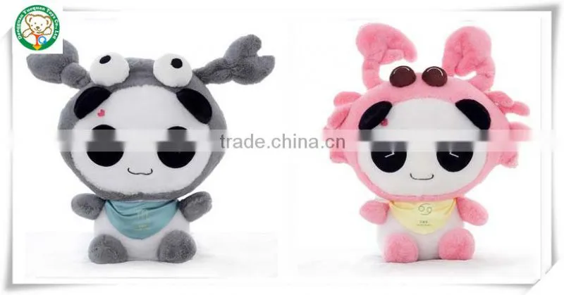 Promotion gift Creative cartoon panda 12 constellation super cute doll adorable plush toy doll