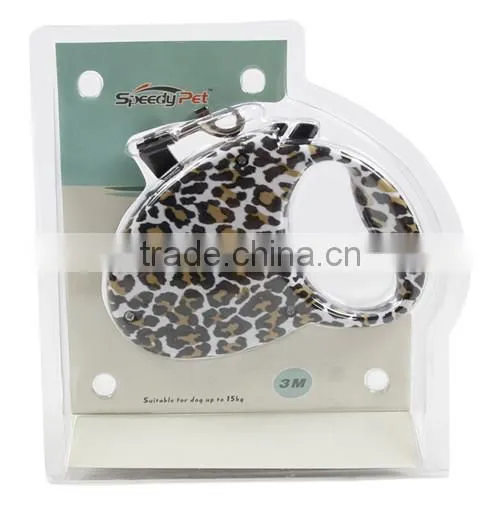 Wholesale Leopard Auto Chew Proof Retractable Dog Leash