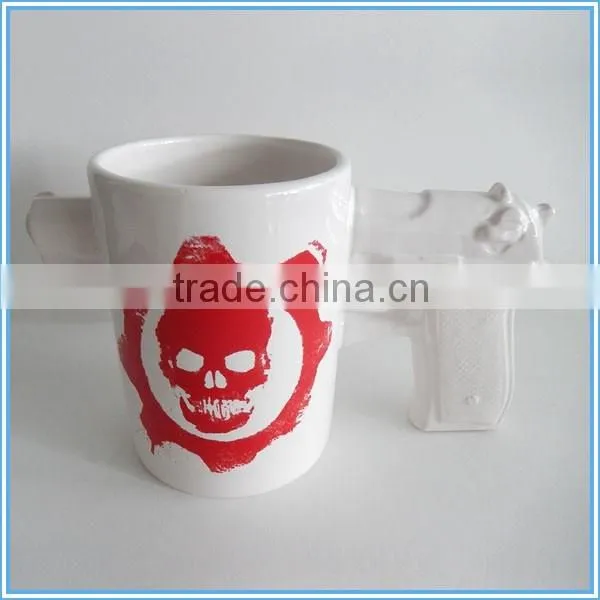 Hot Sale Gun Pistol Shaped Ceramic Gift Coffee Mug Cup