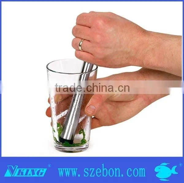 High quality stainless steel cocktail muddler barware bar set