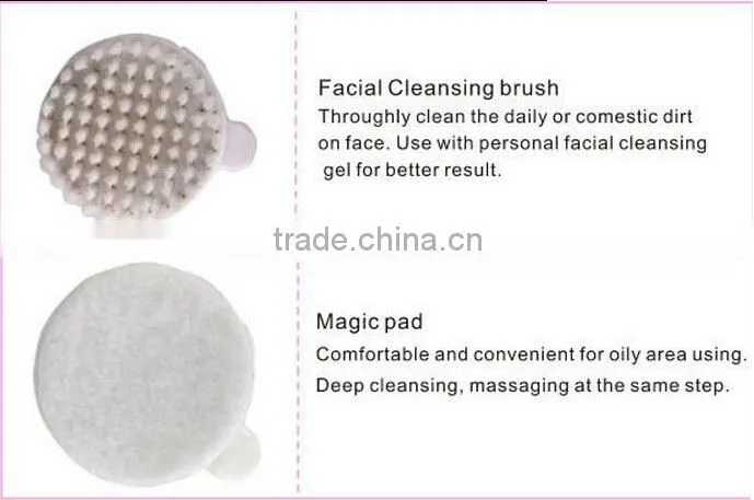 Electric Vibration facial massager for the face cleaning with four removable head