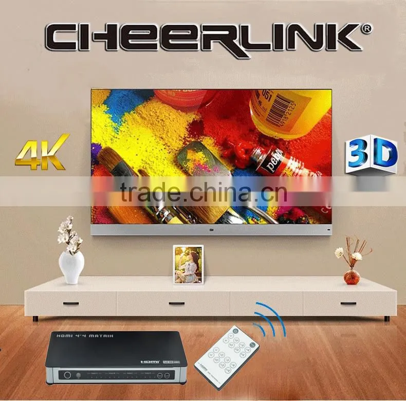 1080p audio video 4x4 4x2 hdmi matrix