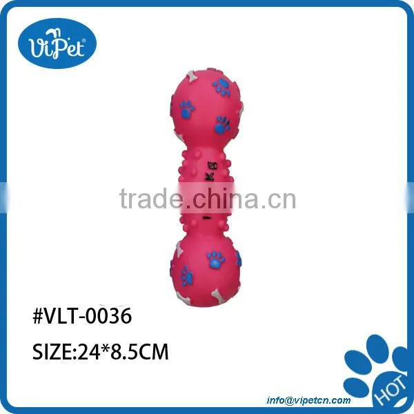 Favorites colorful wholesale barbell vinyl dog toys