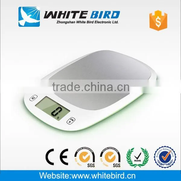 Slim stainless steel platform electronic digital kitchen scale