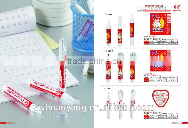 mini for high quality whiteout correction pen fluid HY-645